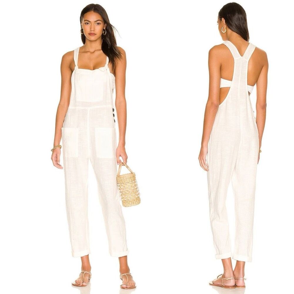 LSpace Cali Girl Jumpsuit Size M in cream